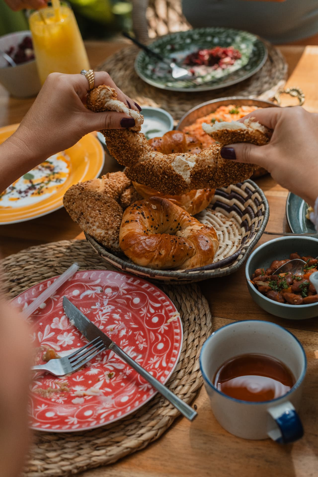 Turkish breakfast spread